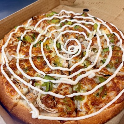 Garlic Aioli Chicken Pizza