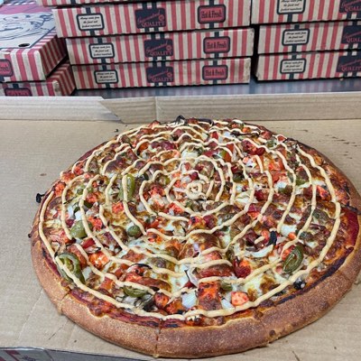 Spicy Mushroom Paneer pizza